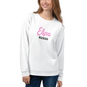 Sudadera Unisex Blanca con Logo Elysa Russo