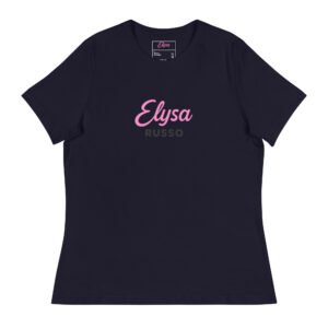 Camiseta Mujer Negra Relaxed con Logo Elysa
