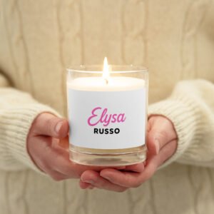 Glass jar soy wax candle